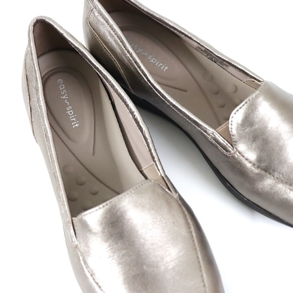Easy Spirit Devitt Bronze Metallic Leather Slip-On Loafers Shoes Size 7.5 - Picture 4 of 8